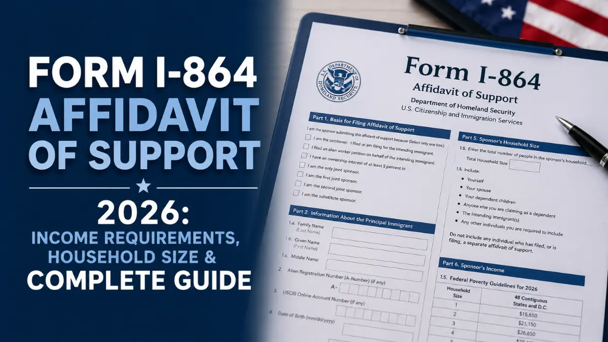 Form I-864 Affidavit of Support 2026: Income Requirements, Household Size & Complete Guide